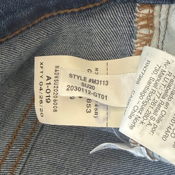 Madewell Cali Demi Boot Cut Jeans Size 33 High Rise Buttonfly Cropped Jeans - Picture 9 of 12